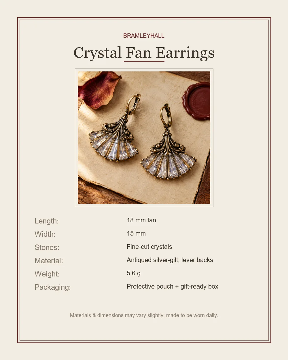 Crystal Fan Earrings