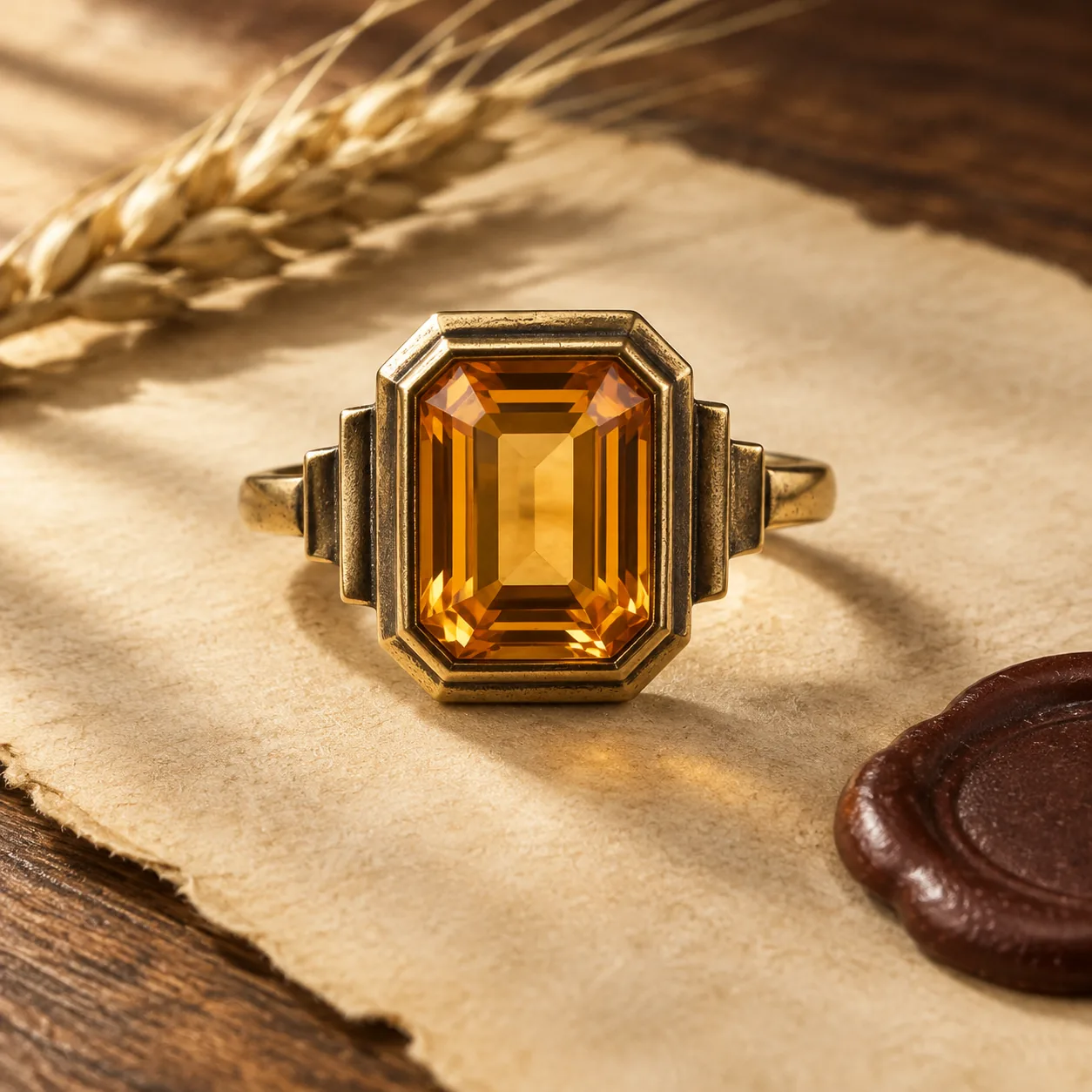 Step-Cut Topaz Ring