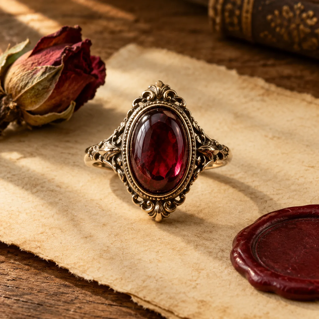 Victorian Garnet Ring